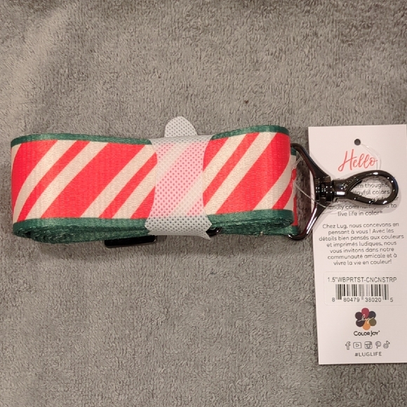 Lug 1.5" Classic Webbing Crossbody Strap - Candy Cane - NWT - Picture 7 of 7